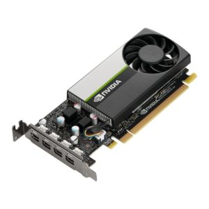 PNY T1000 Professional Graphics Card, 8GB DDR6, 896 Cores, 4 miniDP 1.4 (4 x DP adapters), Low Profile (Bracket Included), Retail