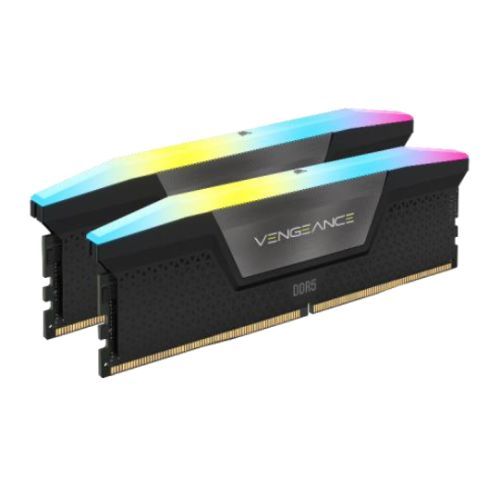 Corsair Vengeance RGB 64GB Kit (2 x 32GB), DDR5, 5600MHz (PC5-44800), CL40, 1.25V, PMIC, AMD EXPO & Intel XMP 3.0, Black, DIMM Memory 1 CORSAIR CMH64GX5M2B5600Z40