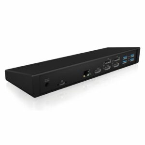 Icy Box (IB-DK2244AC) USB-A/C 14-in-1 Docking Station w/ PD 60W - 1x USB-C, 5x USB-A, 3x HDMI, 2x DP, RJ45, Audio In/Out