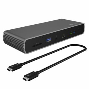 Icy Box (IB-DK8801-TB4) Thunderbolt 4 Type-C 10-in-1 Docking Station w/ PD 96W - 2x TB Type-C, 4x USB-A, RJ45, Audio in/out, SD Card Reader